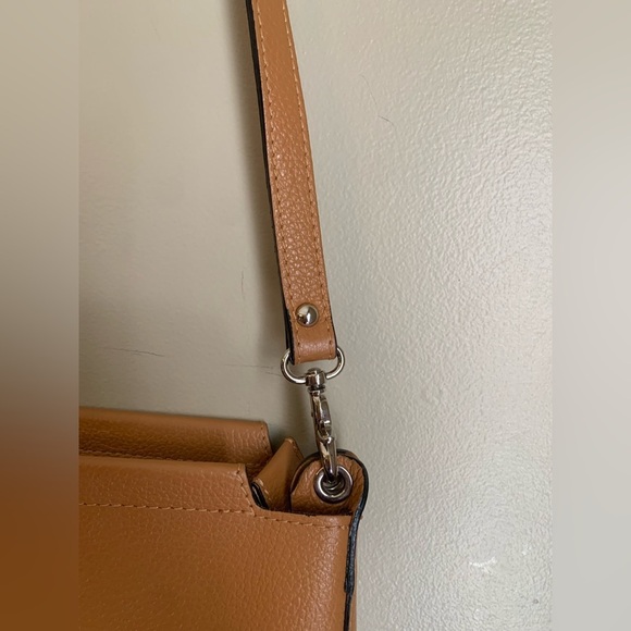 Anna Luchini Leather Purse tan crossbody made in Italy leather bag - Picture 5 of 11